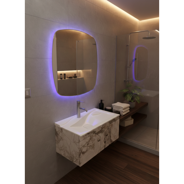 PACK " LUX " ( LAVABO + MEUBLE + MIROIR LED )