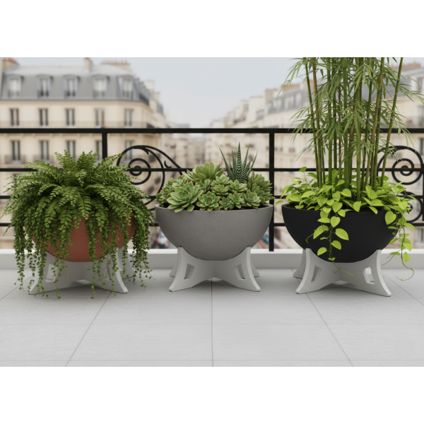 Pot de fleur avec support TerraBase 45