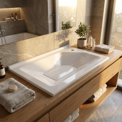 Plan Vasque 80cm STONFLEX Ivoire | EVA80