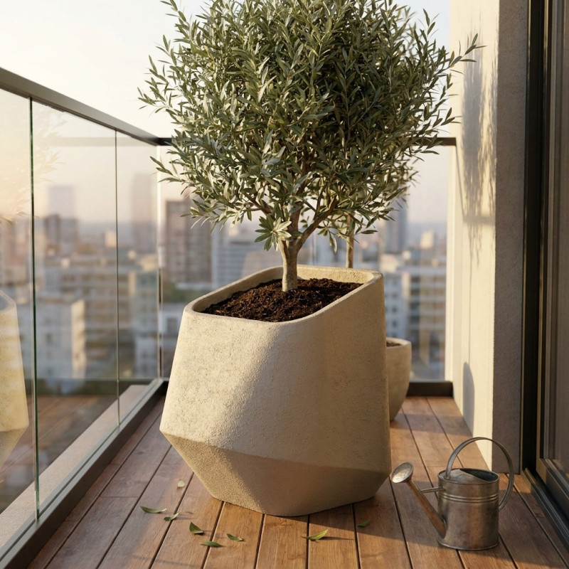 Pot de Fleurs GEOX 50 cm GRC Léger STONFLEX 50
