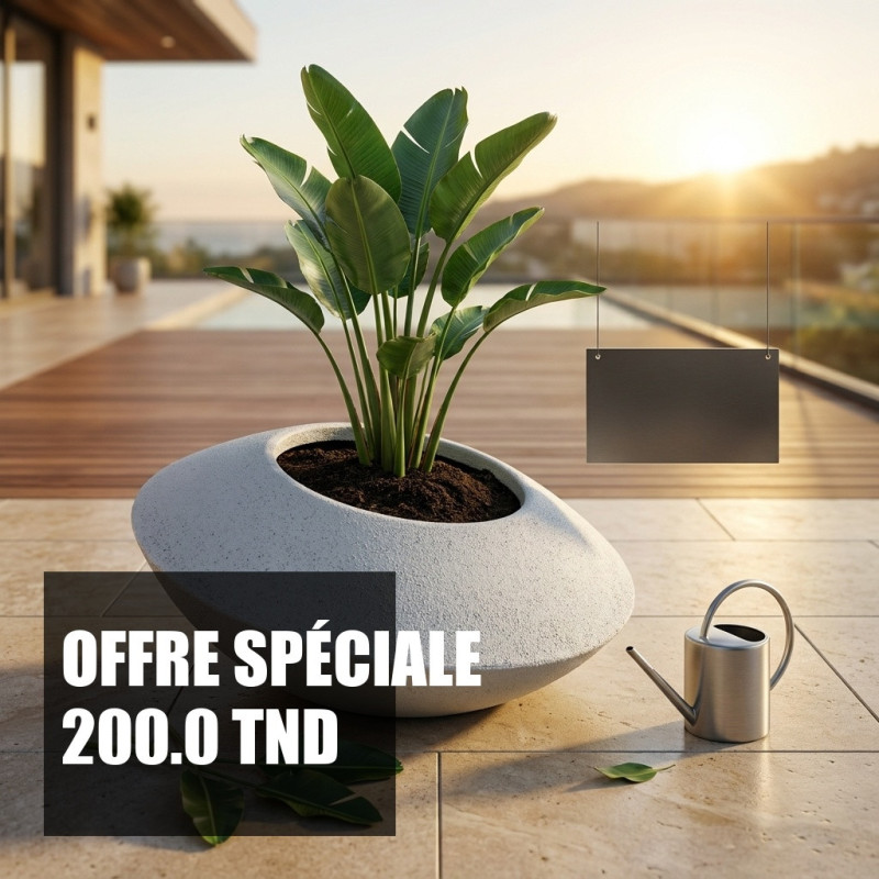 Pot de Fleurs Design SONIC 80 cm en GRC Léger...