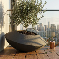 Pot Design SONIC 50 cm en GRC Léger STONFLEX