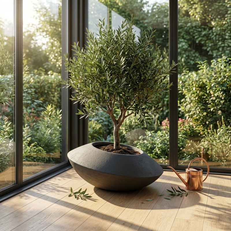 Pot Design SONIC 50 cm en GRC Léger STONFLEX