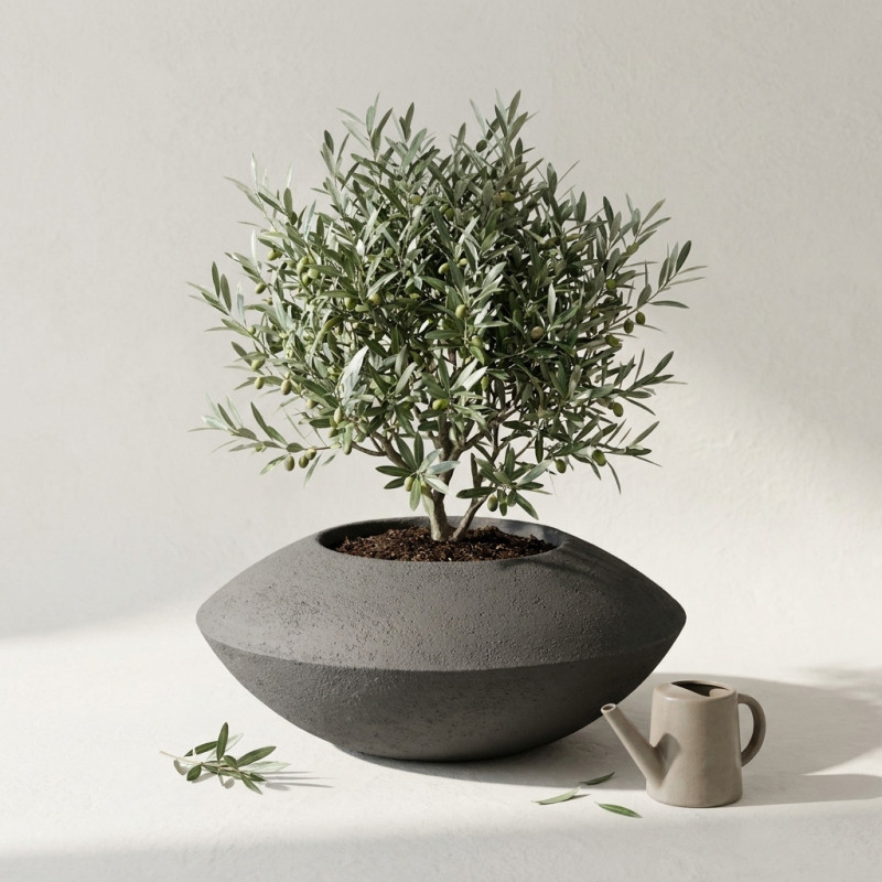 Pot Design SONIC 50 cm en GRC Léger STONFLEX