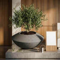 Pot Design SONIC 50 cm en GRC Léger STONFLEX