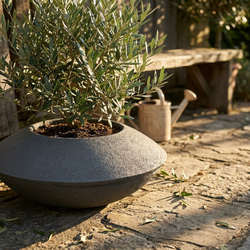 Pot Design SONIC 50 cm en GRC Léger STONFLEX