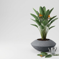 Pot Design SONIC 50 cm en GRC Léger STONFLEX