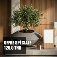 Pot Design SONIC 50 cm en GRC Léger STONFLEX