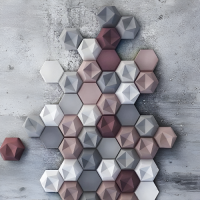 HexaStone – Décoration Murale 3D Hexagonale en Micro Béton