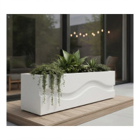BAC A FLEURS RECTANGULAIRE "WAVE"