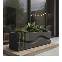 BAC A FLEURS RECTANGULAIRE "WAVE"