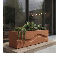 BAC A FLEURS RECTANGULAIRE "WAVE"