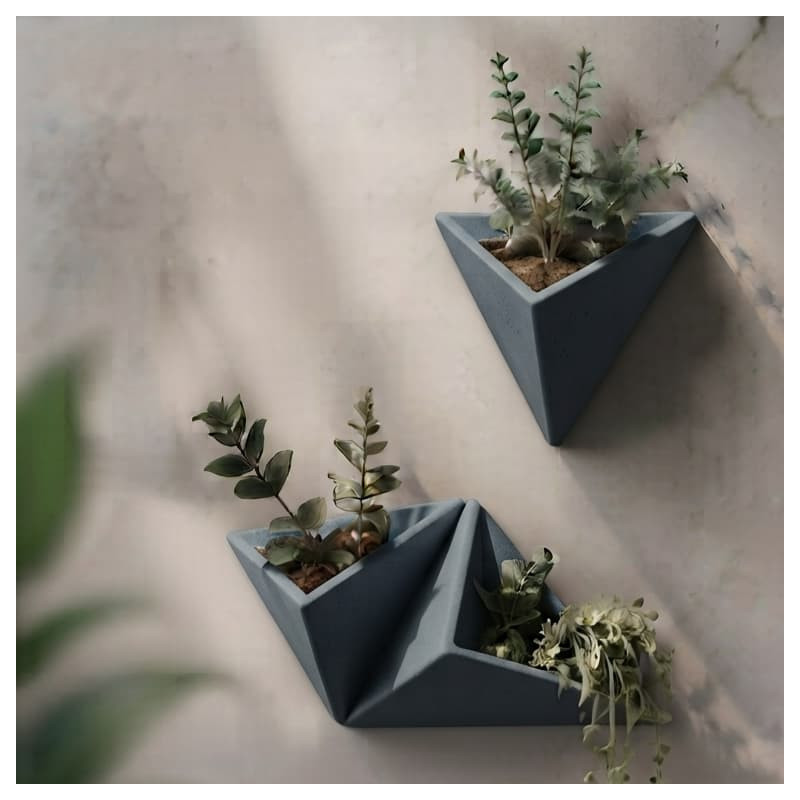VERTEX™ Pot de fleurs mural design en béton fibré