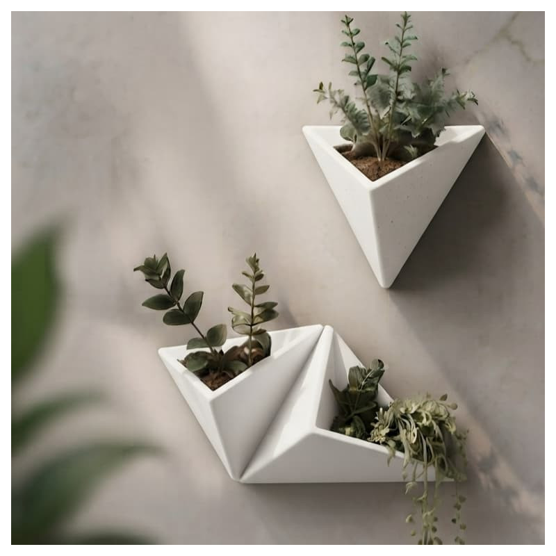 VERTEX™ Pot de fleurs mural design en béton fibré