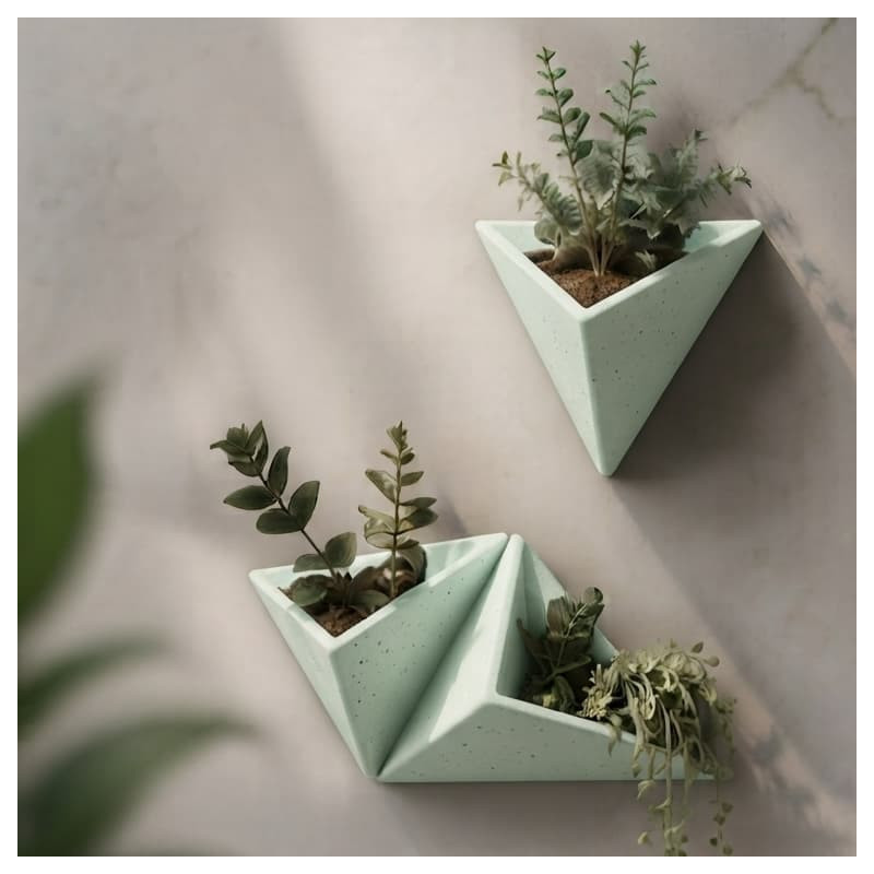 VERTEX™ Pot de fleurs mural design en béton fibré
