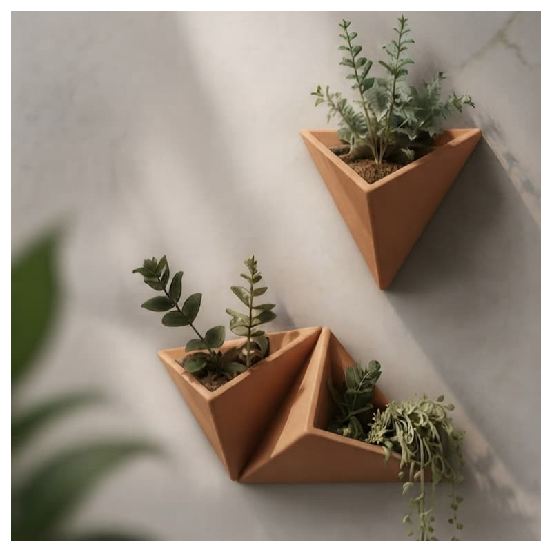 VERTEX™ Pot de fleurs mural design en béton fibré