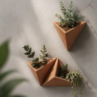 VERTEX™ Pot de fleurs mural design en béton fibré