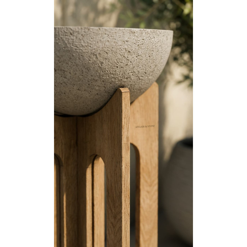 ALTA Stand 100 ,Pot Design sur Support en Bois