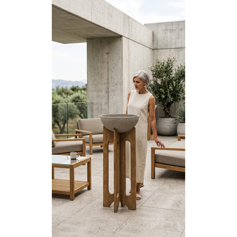 ALTA Stand 100 ,Pot Design sur Support en Bois