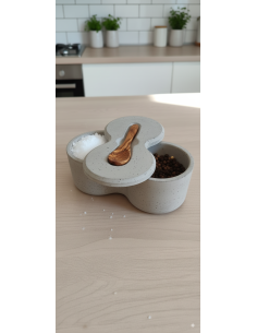 BOÎTE À ÉPICES MODERNE – DOUBLE COMPARTIMENT 1 2