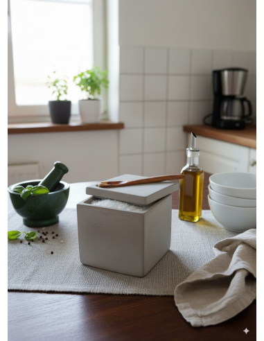 boite à épicés cubique concrete 2